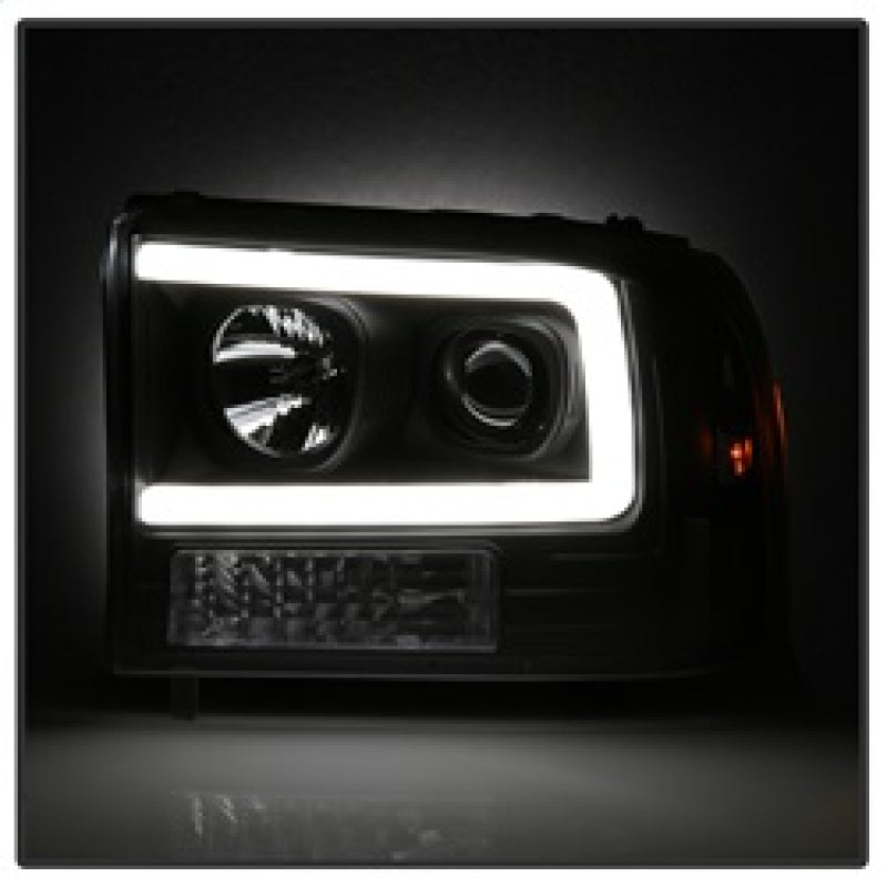 Spyder 99-04 Ford F250 Super Duty Projector Headlights - Light Bar - Black PRO-YD-FF25099V2-LB-BK 5084491 5084491 Photo - Unmounted