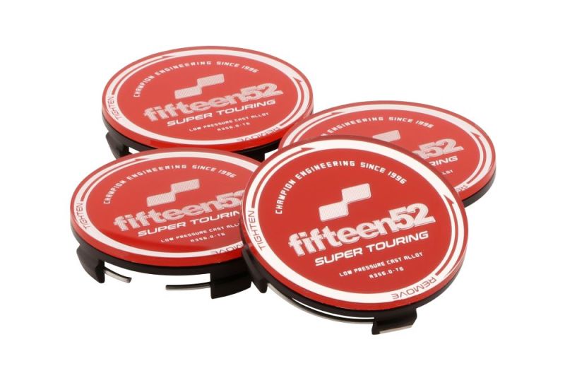 fifteen52 Super Touring (Chicane/Podium) Center Cap Set of Four - Red/Chrome 52-ST-CAP-RED-SET 52-ST-CAP-RED-SET Photo - Primary