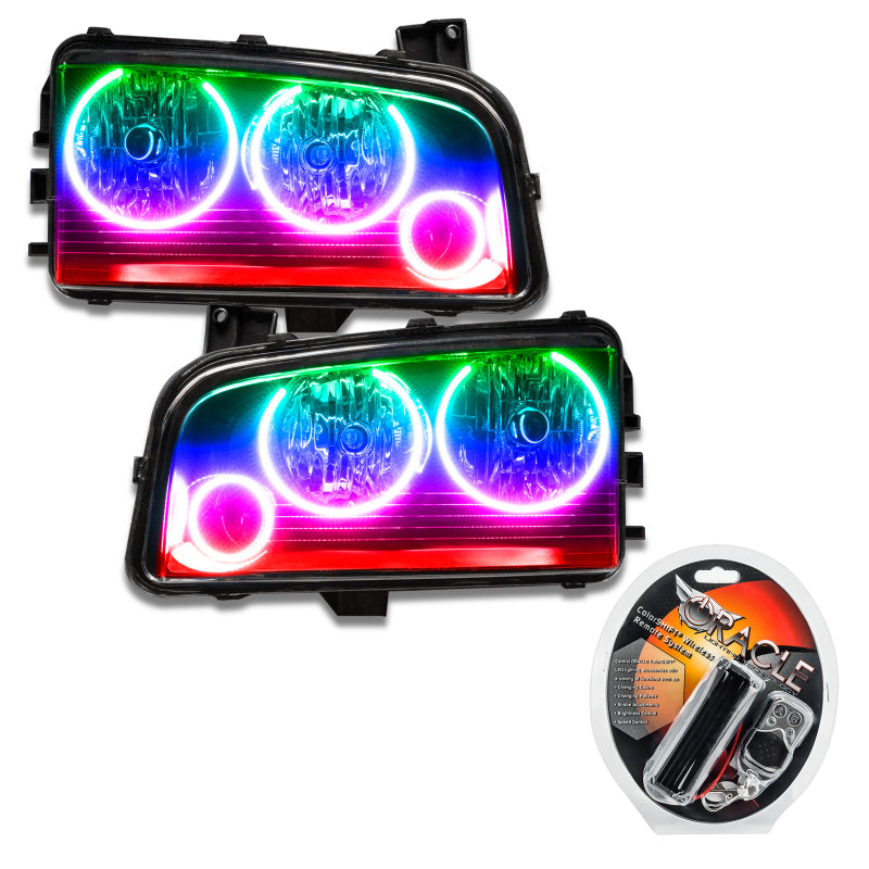 ORACLE Lighting Oracle 05-10 Dodge Charger SMD HL (Non-HID) - Triple Halo - ColorSHIFT 8197-330 8197-330 Photo - Primary