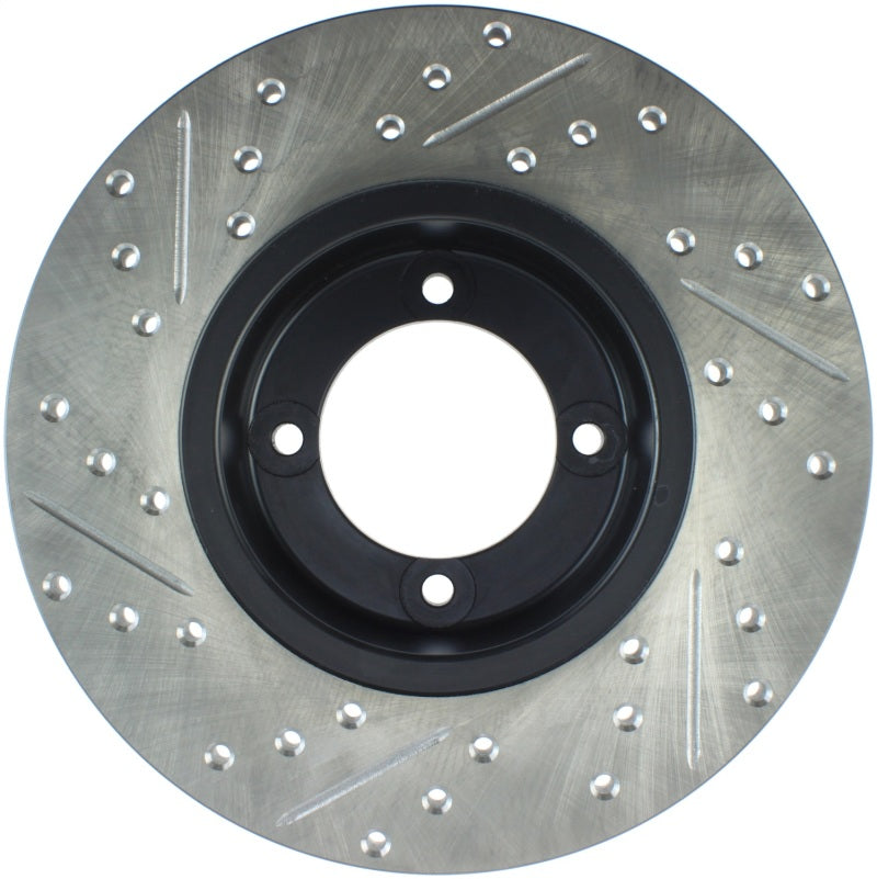 StopTech Sport Drilled/Slotted Brake Rotor; Front Left 127.42011L Photo - Unmounted