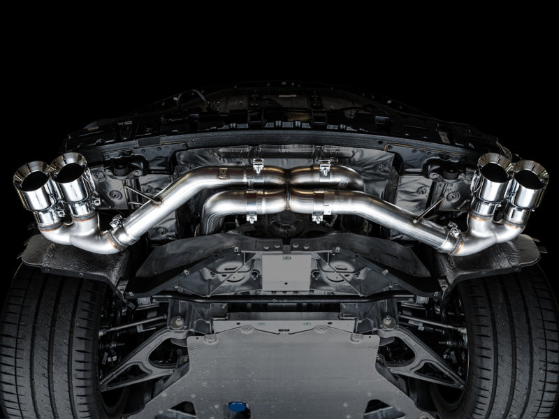 AWE Tuning 2020 Chevrolet Corvette (C8) Track Edition Exhaust - Quad Chrome Silver Tips 3020-42080 3020-42080 Photo - Mounted