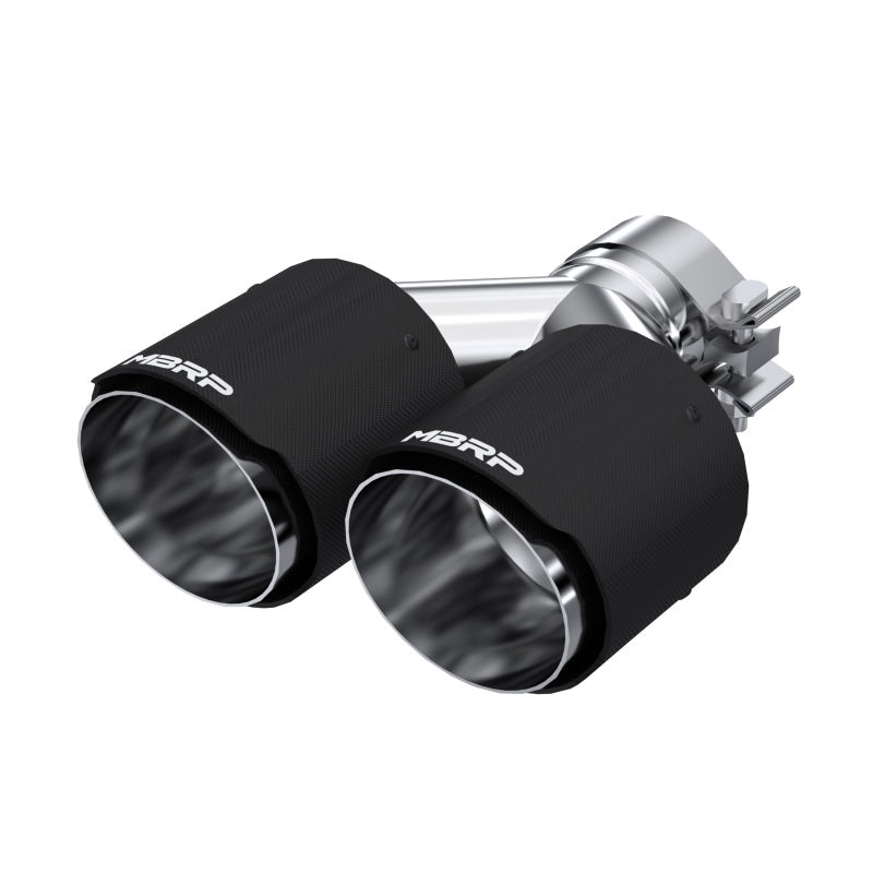MBRP Universal Carbon Fiber Dual Tip 4in OD/2.5in Inlet T5177CF T5177CF Photo - Primary