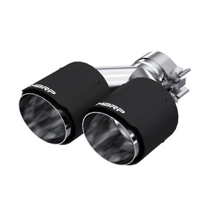 MBRP Universal Carbon Fiber Dual Tip 4in OD/2.5in Inlet T5177CF T5177CF Photo - Primary