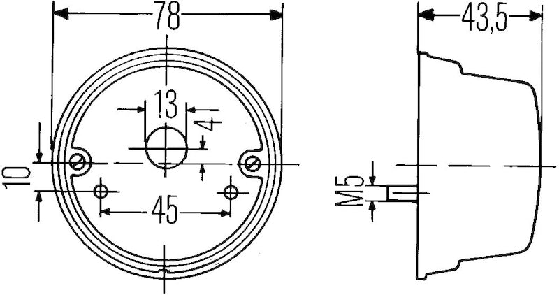 Hella Lamp Sb 2Sb 001259261 001259261 Technical Drawing