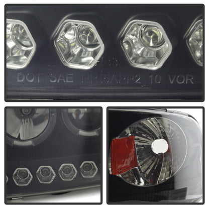 Spyder Ford F150 97-03 Projector - LED Halo Amber Reflctr LED Blk Smke PRO-YD-FF15097-1P-AM-BSM 5078445 5078445 User 1