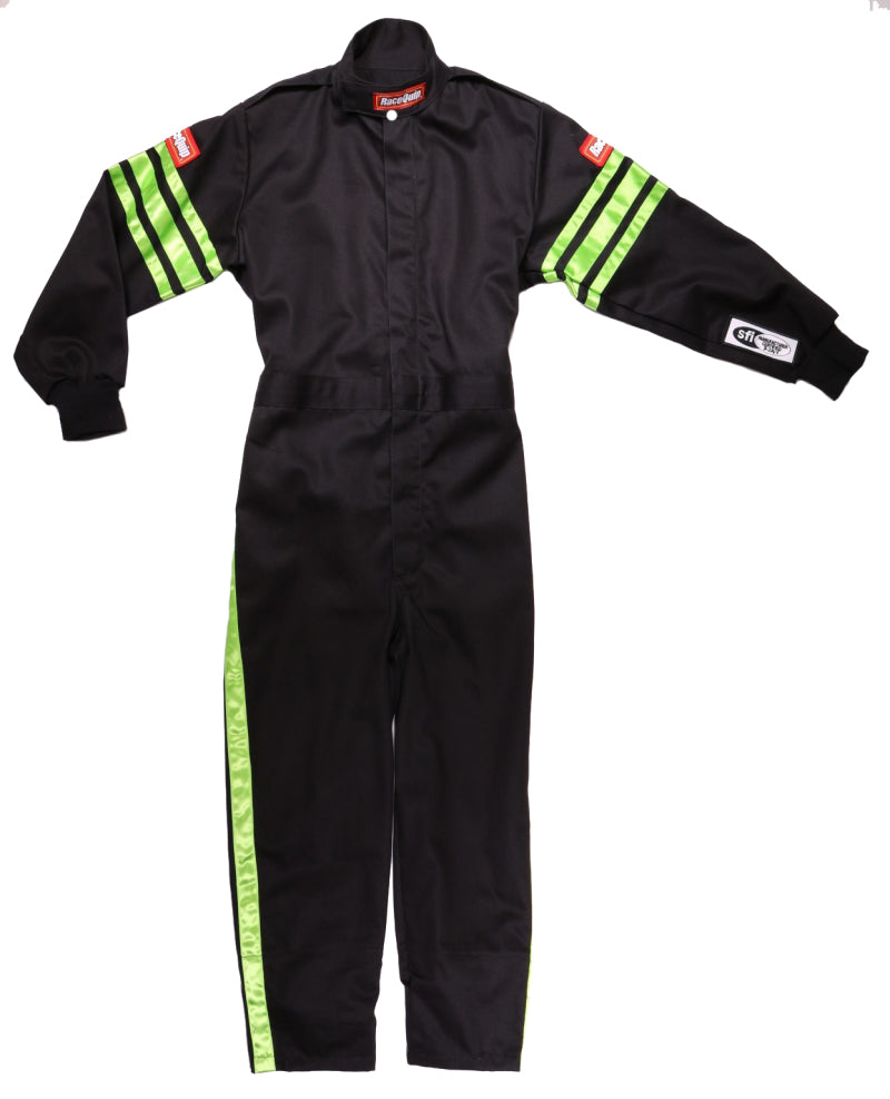 Racequip SFI-1 JR Suit Green Trim - KSML 1950792 Photo - Primary