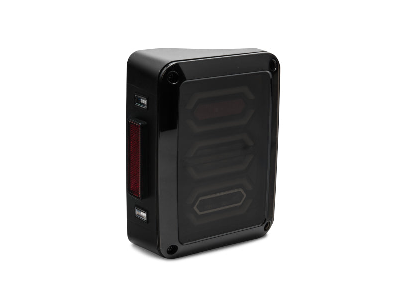 Raxiom 07-18 Jeep Wrangler JK LED Tail Lights- Black Housing (Smoked Lens) J106751 J106751 Photo - Close Up