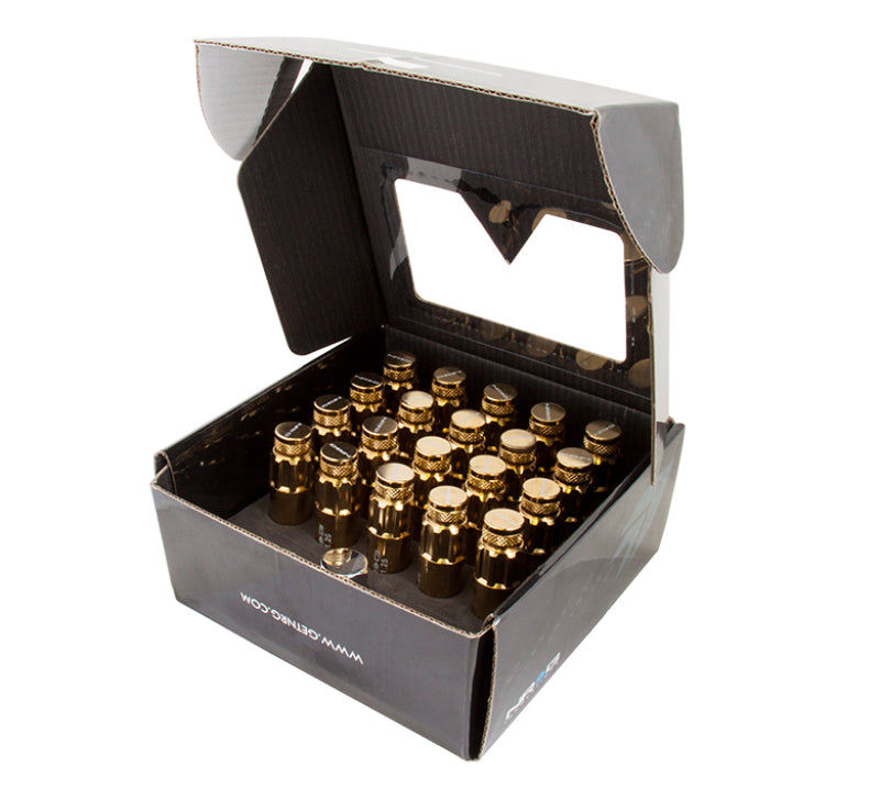 NRG M12 x 1.5 New Steel Lug Nut W/ Dust Cap Cover Set 21 Pc Chrome Gold LN-LS700CG-21 Photo - Primary