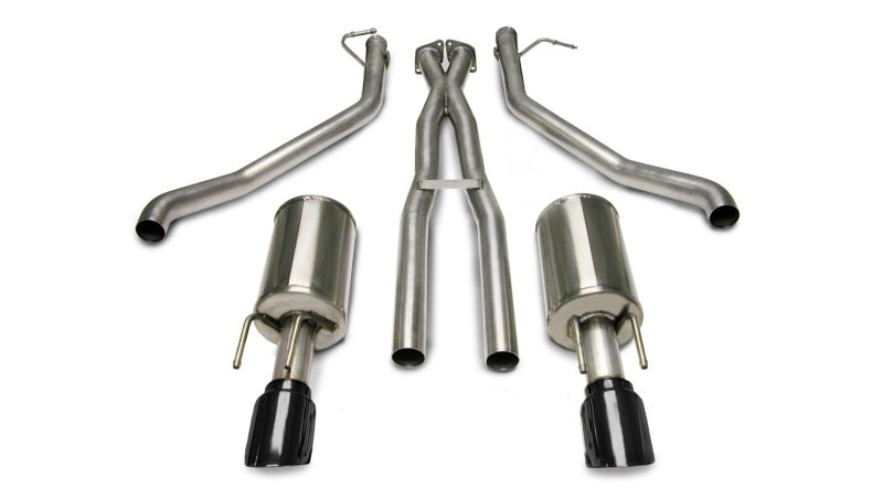 Corsa Performance 2.5" Dual Rear Exit Cat-Back Exhaust System with 4.0" Tips Sport Sound 14189BLK Photo - Primary