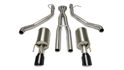 Corsa Performance 2.5" Dual Rear Exit Cat-Back Exhaust System with 4.0" Tips Sport Sound 14189BLK Photo - Primary