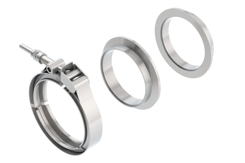 Borla Universal 3in Stainless Steel 3pc V-Band Clamp w/ Male and Female Flanges 18009 18009 Photo - Primary