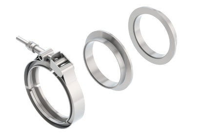 Borla Universal 3in Stainless Steel 3pc V-Band Clamp w/ Male and Female Flanges 18009 18009 Photo - Primary