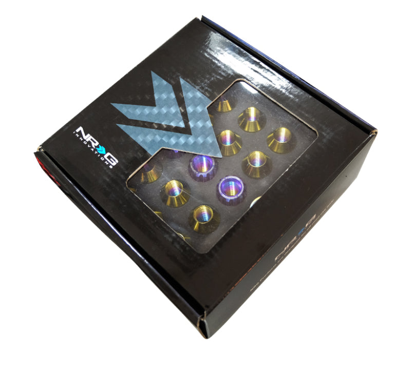 NRG M12 x 1.5 Titanium Neochrome Lug Nut Set 21 pc / Lock Key Socket LN-T200MC-21 Photo - Primary
