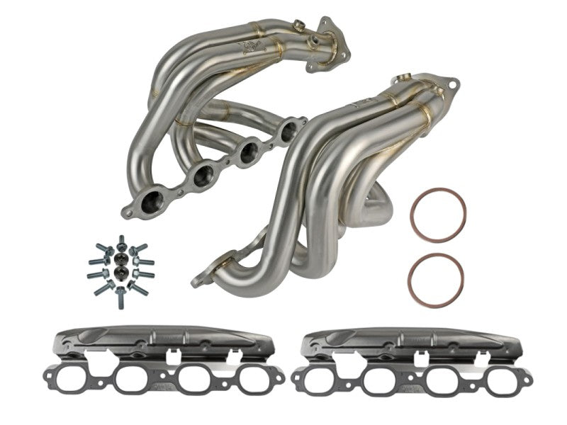aFe Twisted 304SS Header 2020 Chevy Corvette (C8) 6.2L V8 - Brushed 48-34148-H 48-34148-H Photo - Unmounted