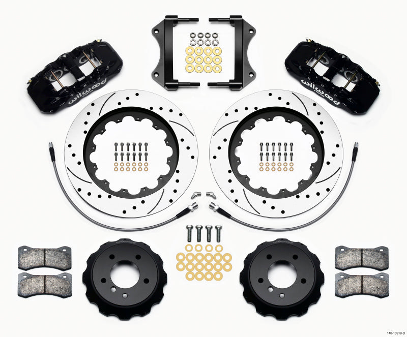 Wilwood AERO6 Front Hat Kit 15.00 Drilled 2007-2011 BMW E90 Series w/Lines 140-13919-D 140-13919-D Photo - Primary