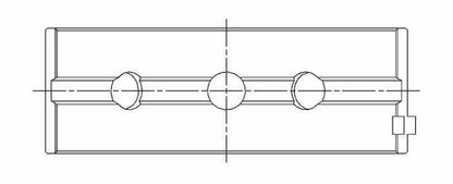 ACL Saab I4 DOHC B204 / B205 / B234 / B235 Standard Main Bearing Set 5M2015H-STD 5M2015H-STD Technical Drawing