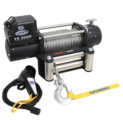 Superwinch 9500 LBS 12 VDC 11/32in x 95ft Steel Rope Tiger Shark 9500 Winch 1595200 1595200 Photo - out of package