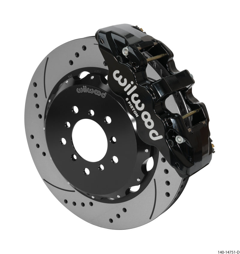 Wilwood AERO6 Front Hat Kit 14.00 Drilled Black 00-06 BMW M3 E46 w/Lines 140-14751-D 140-14751-D User 1