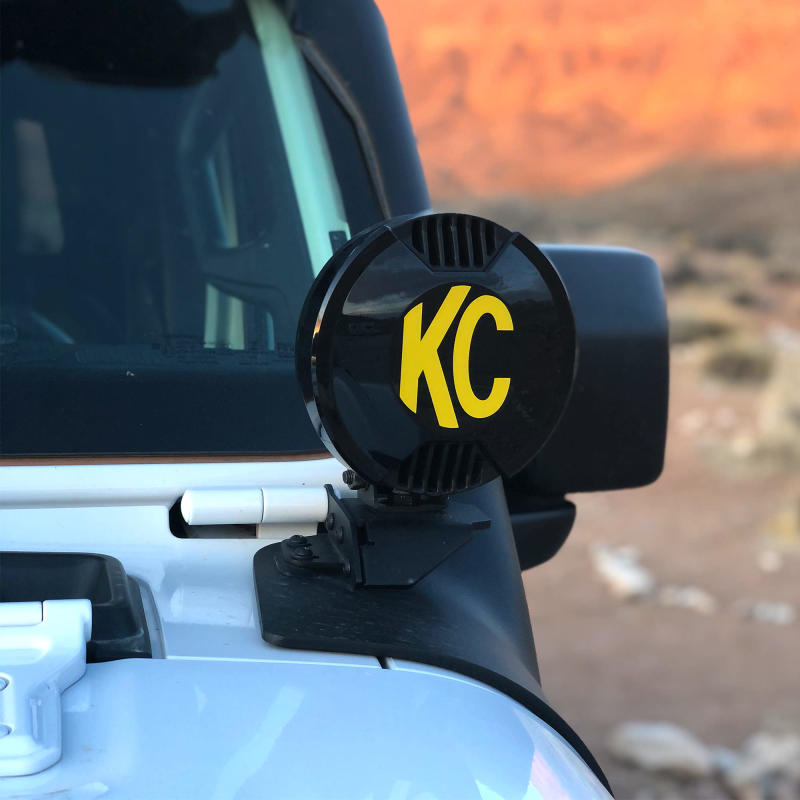 KC HiLiTES 6in. Light Shield / Hard Cover for SlimLite LED - Black 5109 5109 Photo - lifestyle view