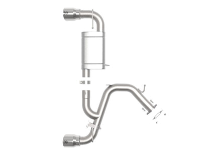 aFe Hyundai Veloster N 21-22 L4-2.0L (t) Takeda Axle-Back Exhaust System- Polished Tips 49-37029-P 49-37029-P Photo - Unmounted