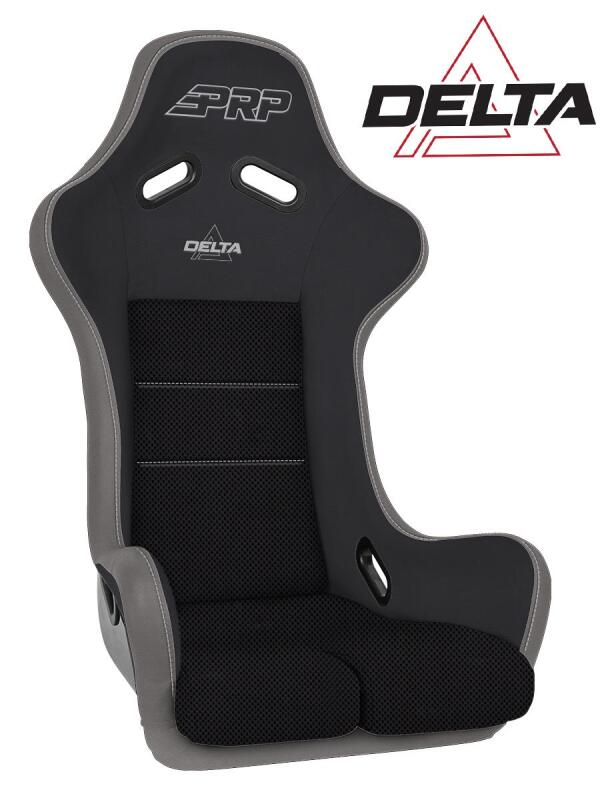 PRP Seats PRP Delta Composite Seat- Black/Grey (PRP Silver Outline/Delta Silver- Silver Stitching) A37F-203 A37F-203 Photo - Primary
