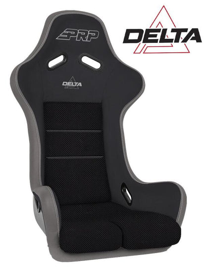 PRP Seats PRP Delta Composite Seat- Black/Grey (PRP Silver Outline/Delta Silver- Silver Stitching) A37F-203 A37F-203 Photo - Primary