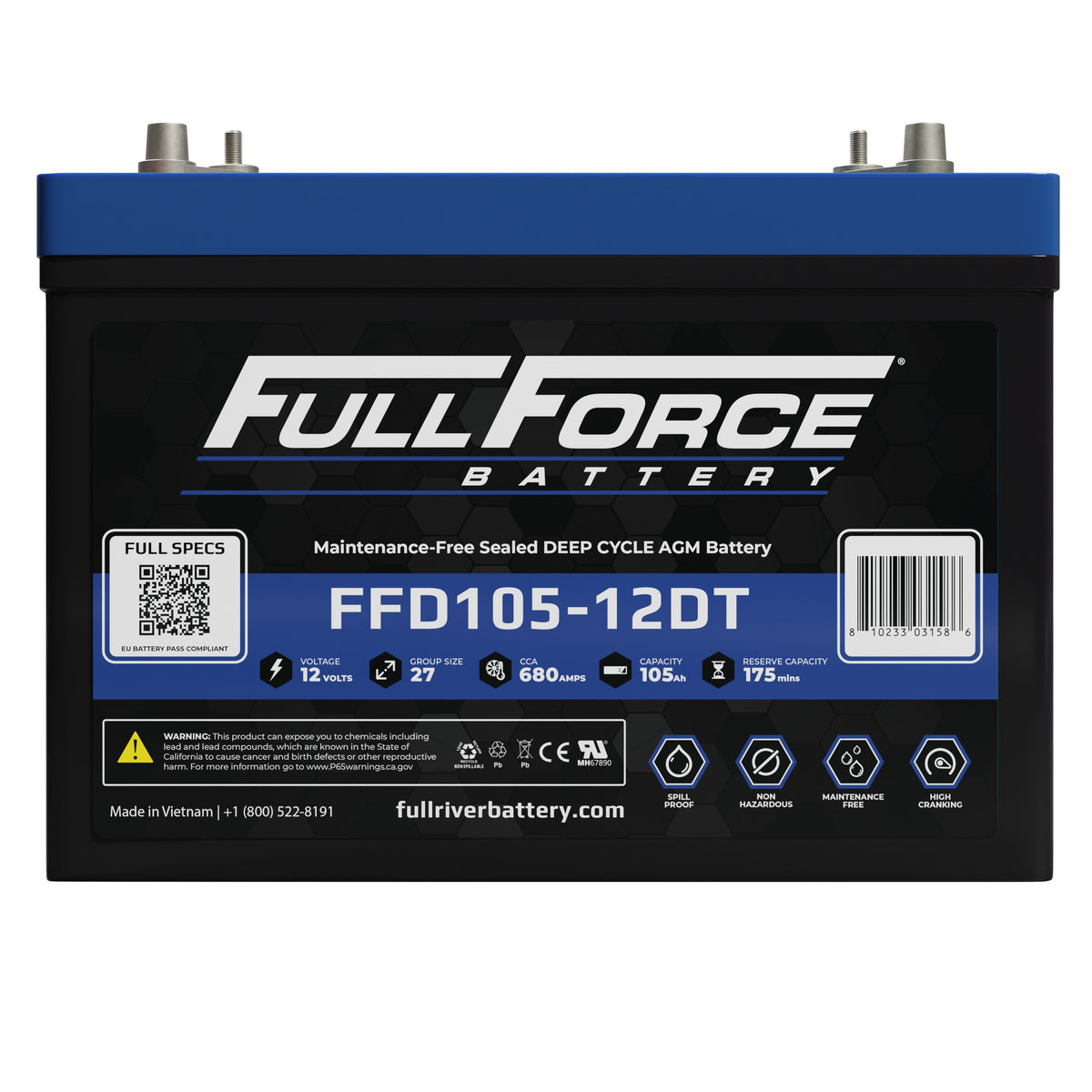 Fullriver Battery Vehicle Part FFD105-12DT