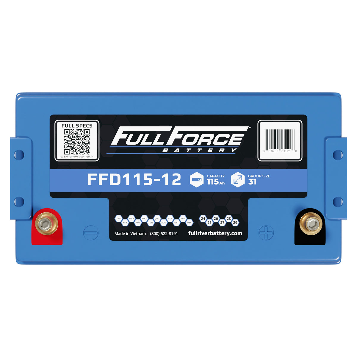 Fullriver Battery Replacement battery, Group Ref: 31 FFD115-12