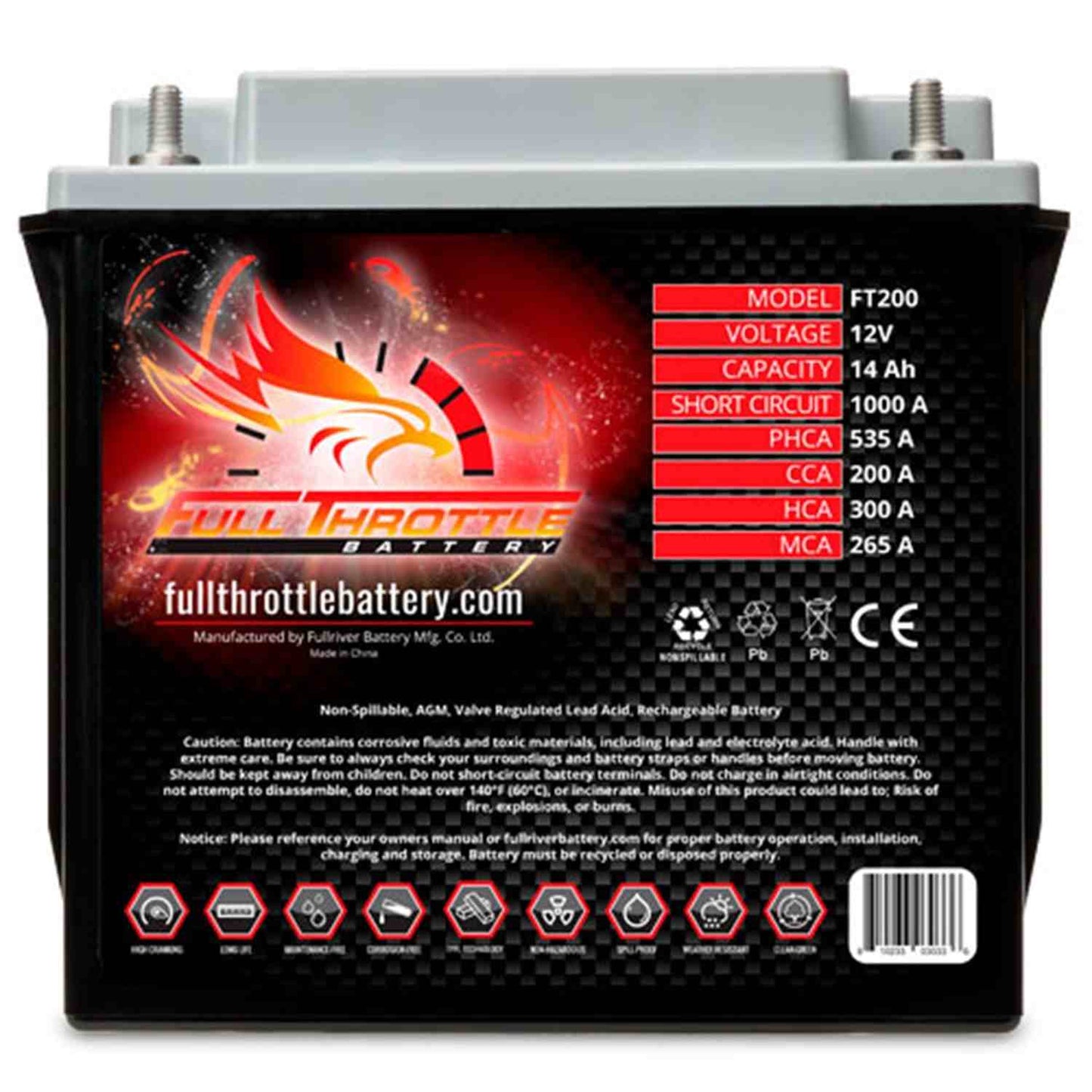 Fullriver Battery Vehicle Battery FT200