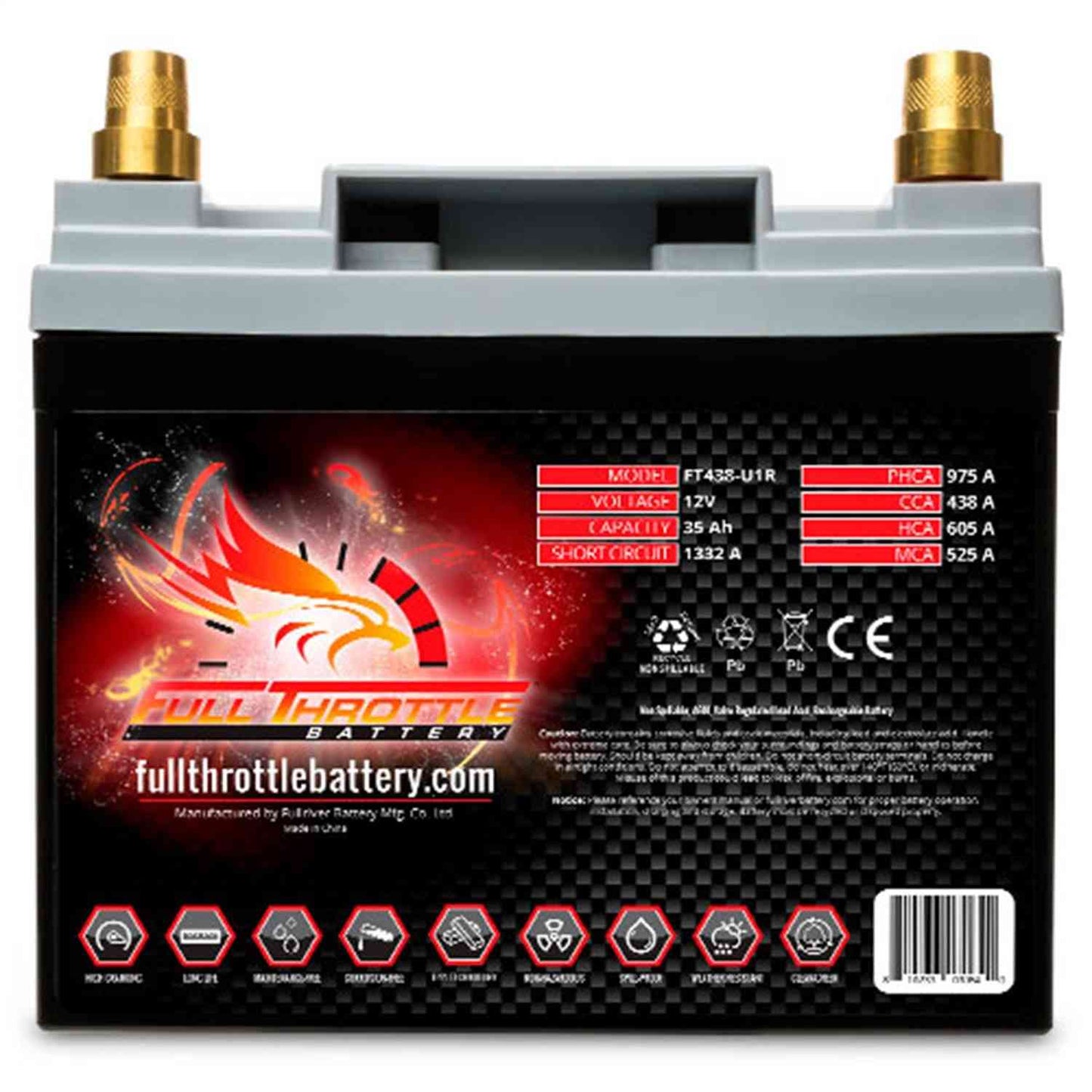 Fullriver Battery Vehicle Battery FT438-U1R