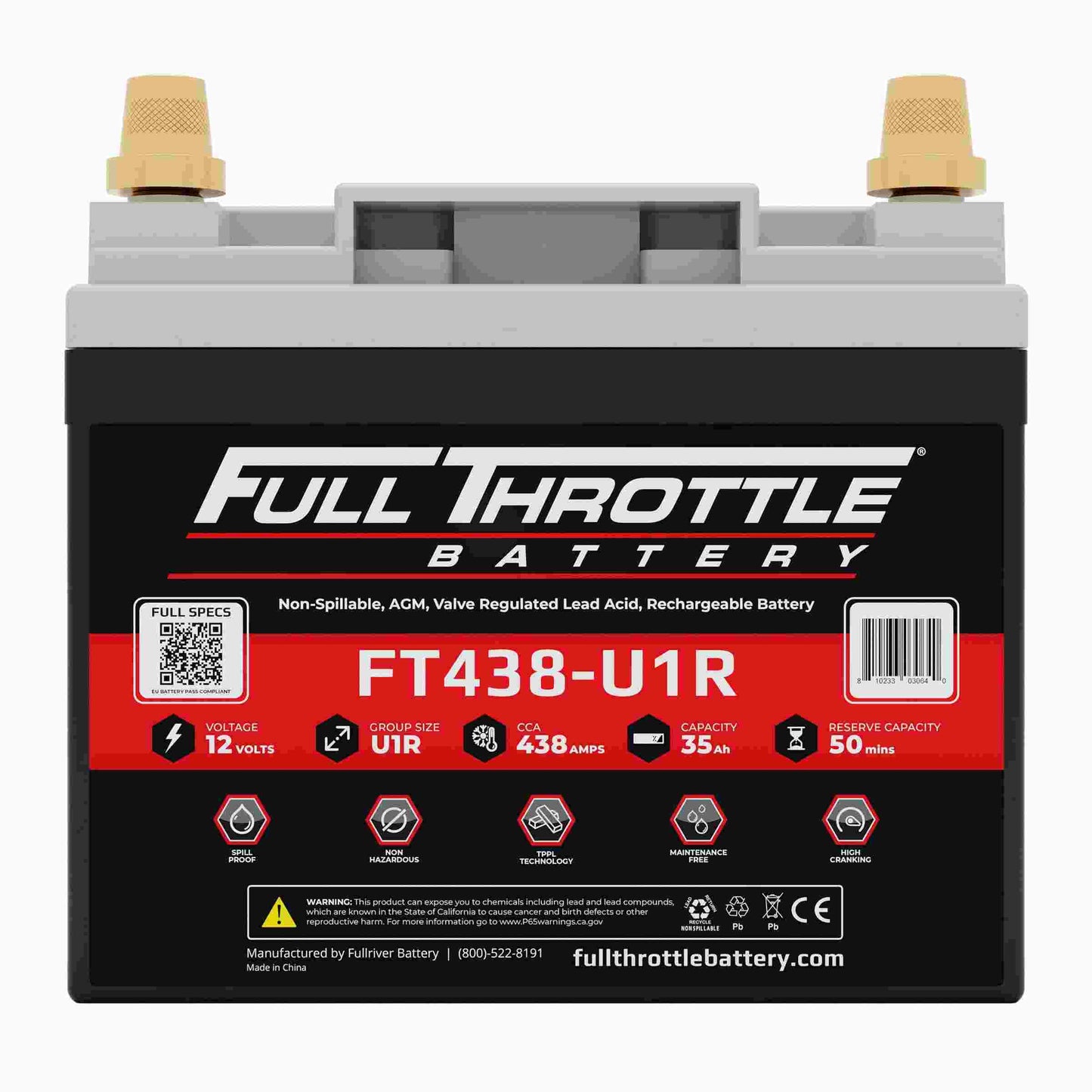 Fullriver Battery Vehicle Battery FT438-U1R
