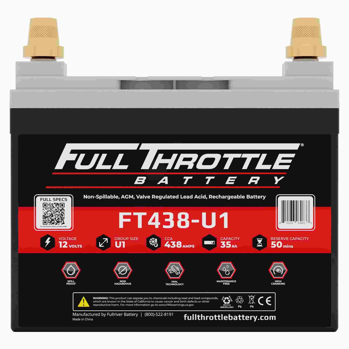Fullriver Battery Vehicle Battery FT438-U1