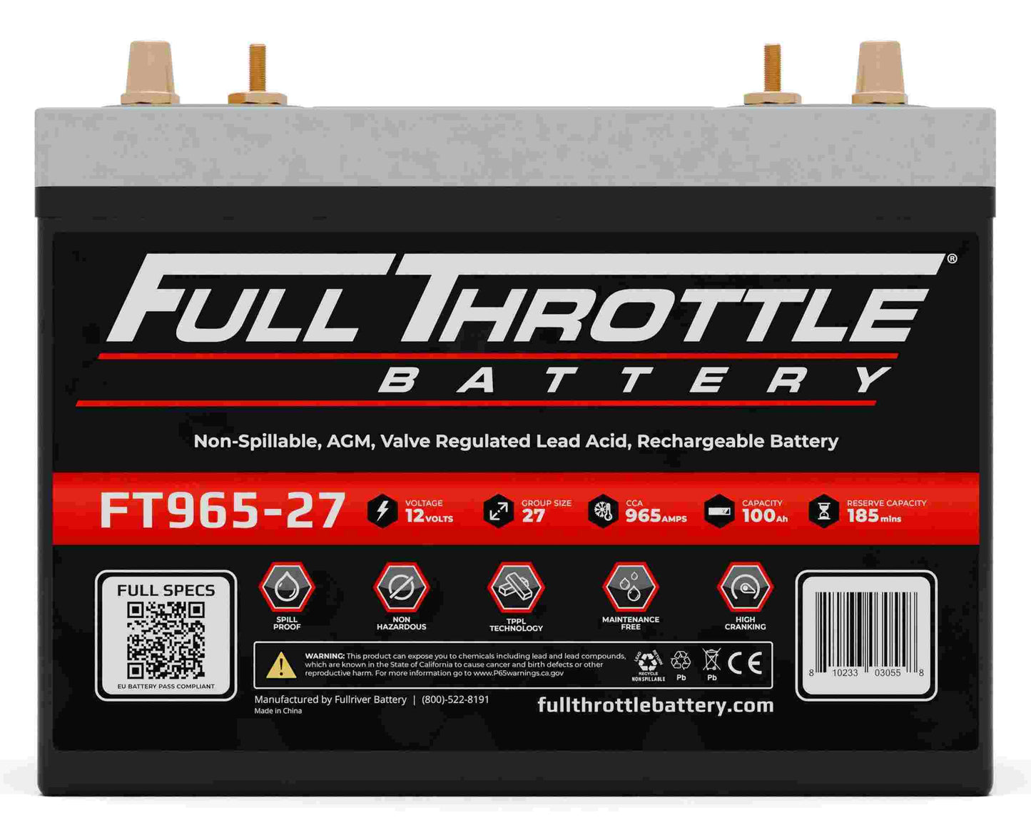 Fullriver Battery Vehicle Battery FT965-27
