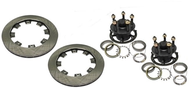 PEM Grand National Hubs 5 on 4 3/4 Kit w/ Rotors Wheel Hubs, Bearings and Components Wheel Bearing Hub Assemblies main image