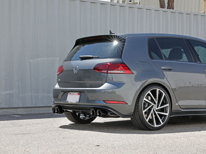 afe POWER MACH Force-Xp 15-19 Volkswagen Golf R L4-2.0L(T) 304 SS Cat-Back Exhaust System - Black 49-36430-B 49-36430-B Photo - Mounted