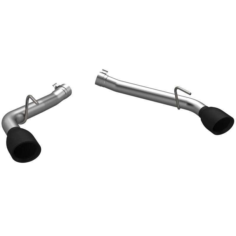 QTP 10-13 Chevrolet Camaro SS 6.2L 304SS Eliminator Muffler Delete Axle Back Exhaust w/4.5in Blk Tip 700110B 700110B Photo - Primary
