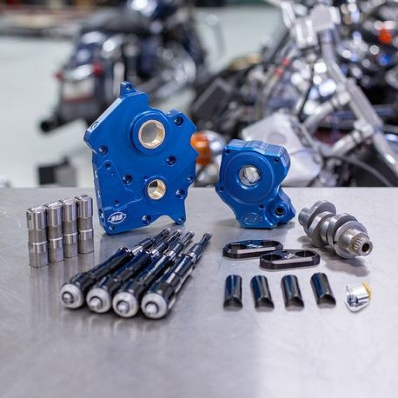 S&S Cycle 2017+ Water Cooled M8 Models Chain Drive 475C Cam Chest Kit w/ Black Pushrod Tubes 310-1008B 310-1008B Photo - Primary