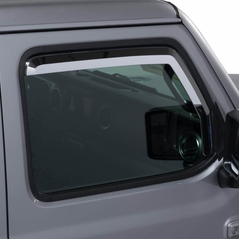 Putco 20-21 Jeep Gladiator JT/JL Element Chrome Window Visors (Front Only) 480220 480220 Photo - Primary