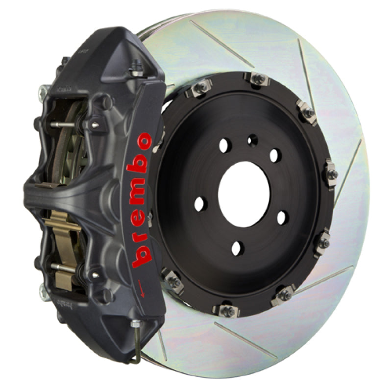 Brembo 08-17 A5 Front GTS BBK 6 Piston Cast 380x34 2pc Rotor Slotted Type1-Black HA 1N2.9050AS 1N2.9050AS Photo - Primary