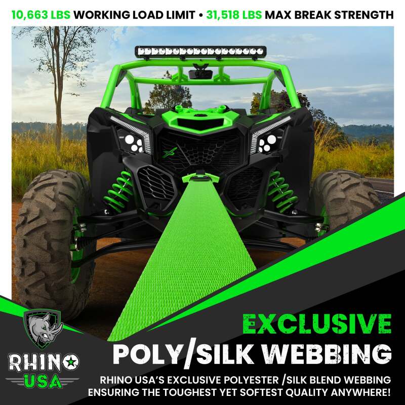 Rhino USA Recovery Tow Strap 3Inx20Ft (Green) RG-TS3X20-GRN RG-TS3X20-GRN User 2