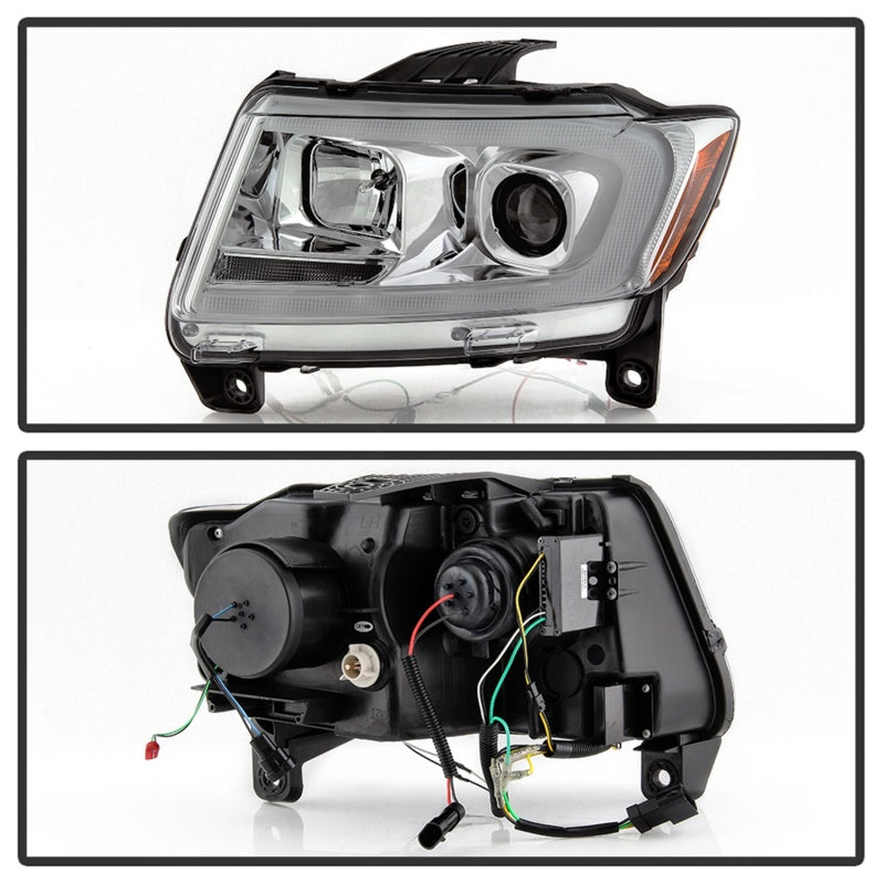 Spyder 11-13 Jeep Grand Cherokee - Light Bar Proj Headlights - Halo Model - Chro - PRO-YD-JGC11-LB-C 5085801 5085801 Photo - Unmounted