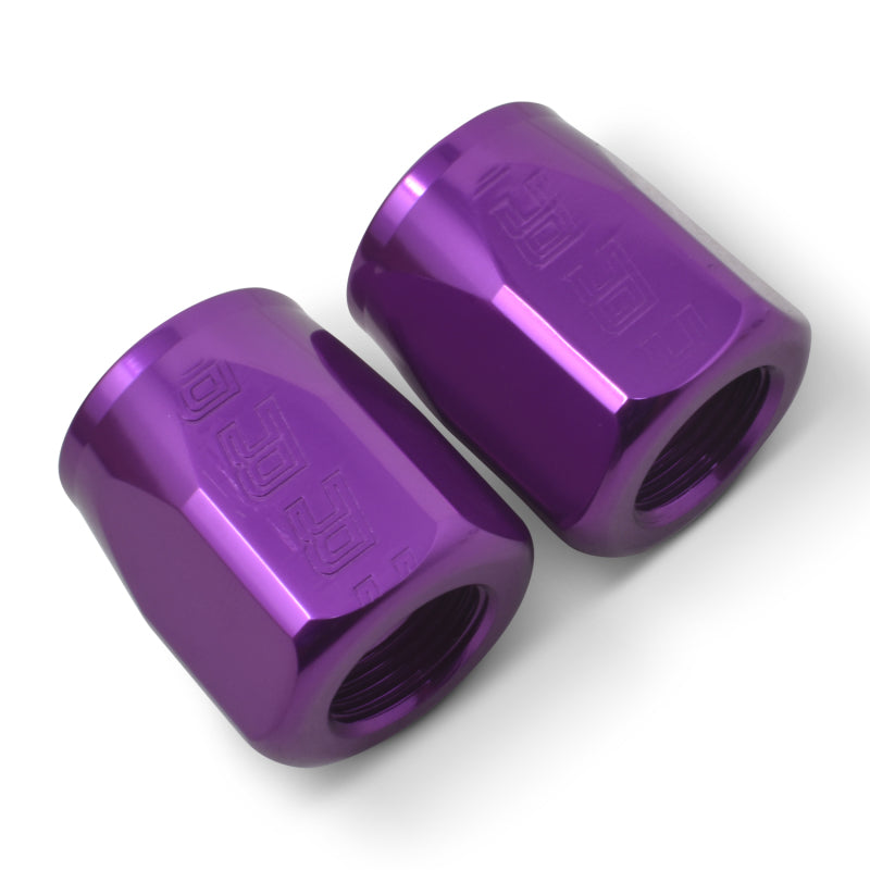 Russell Performance 2-Piece -10 AN Anodized Full Flow Swivel Hose End Sockets (Qty 2) - Purple 615542 615542 Photo - out of package