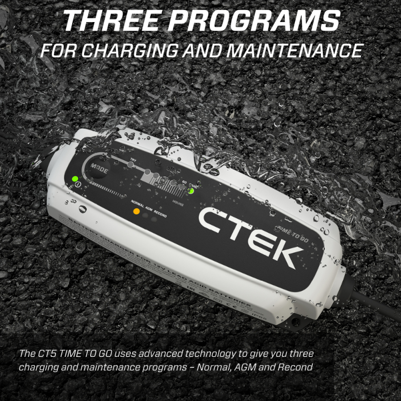 CTEK Battery Charger - CT5 Time To Go - 4.3A 40-255 40-255 Features and Benefits
