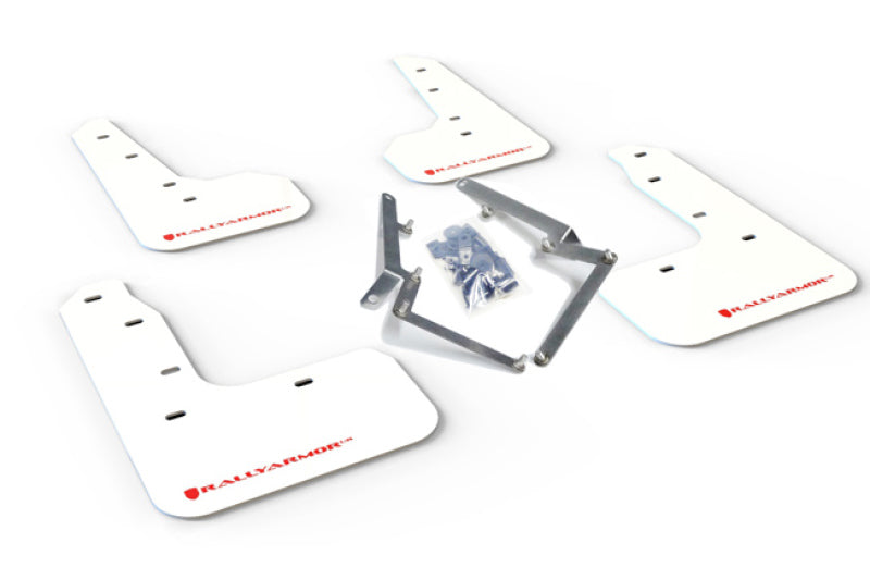 Rally Armor 17-19 Civic Sport Touring & Hatch only UR White Mud Flap w/ Red Logo MF51-UR-WH/RD MF51-UR-WH/RD Photo - Primary