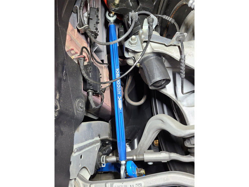 aFe Control 20-21 Toyota Supra 3.0L Front Adjustable End Links 442-721001FL 442-721001FL Photo - Mounted