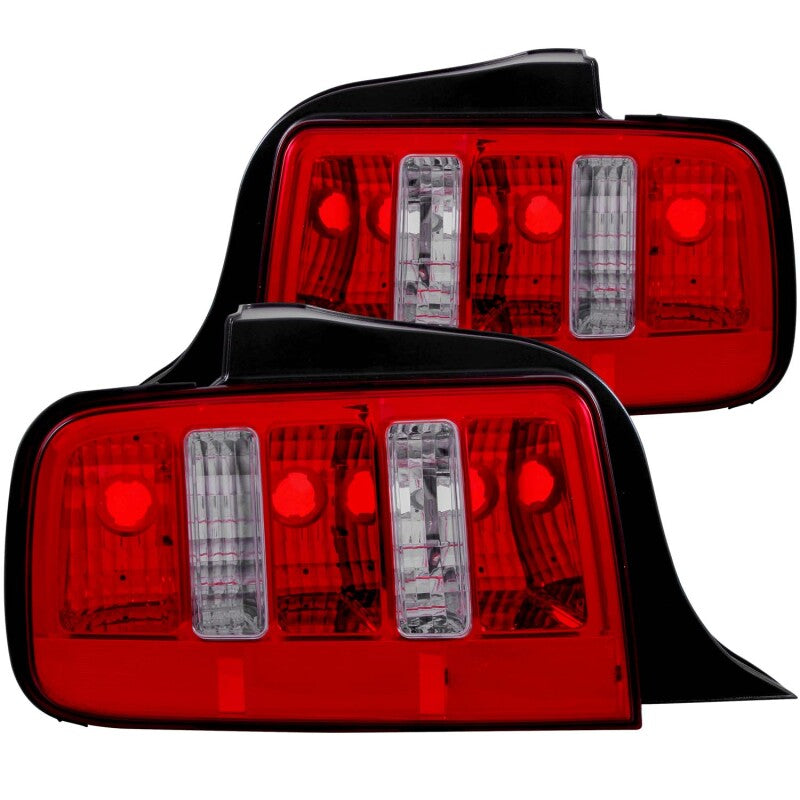 Anzo 2005-2009 Ford Mustang Taillights Red/Clear - 2010 Style 221166 Photo - Primary