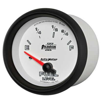 Autometer Phantom II 2-5/8in / 73 Ohms Empty - 10 Ohms Full Electrical Fuel Level Gauge 7815 7815 User 2