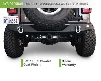 DV8 Offroad 07-21 Jeep Wrangler (JK/JL) Bolt-On Hitch w/ Lights AHJP-01 AHJP-01 User 7