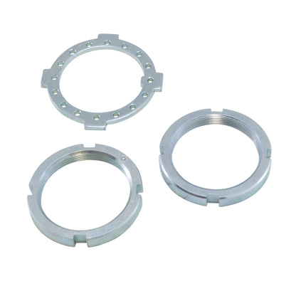 Yukon Gear & Axle Yukon Gear Replacement Spindle Nut Kit for Dana 50 and 60 w/two 4-slot type Nuts & Washer AK D60F-NUTS AK D60F-NUTS Photo - Primary