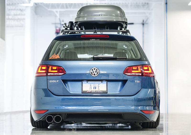 AWE Tuning VW MK7 Golf SportWagen Touring Edition Exhaust w/Chrome Silver Tips (90mm) 3015-22048 3015-22048 Photo - Mounted